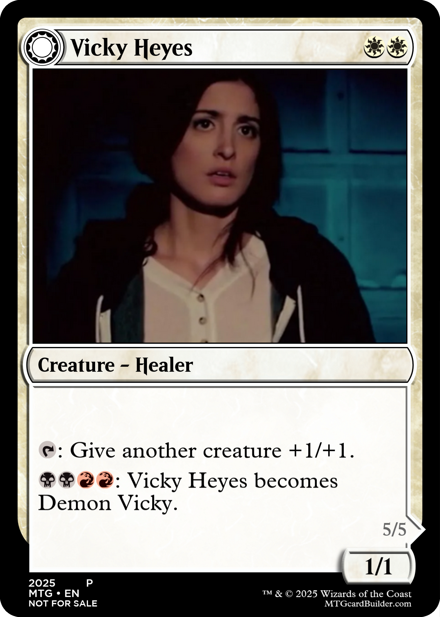 Victoria Heyes from TERRIFIER as a Magic the Gathering card