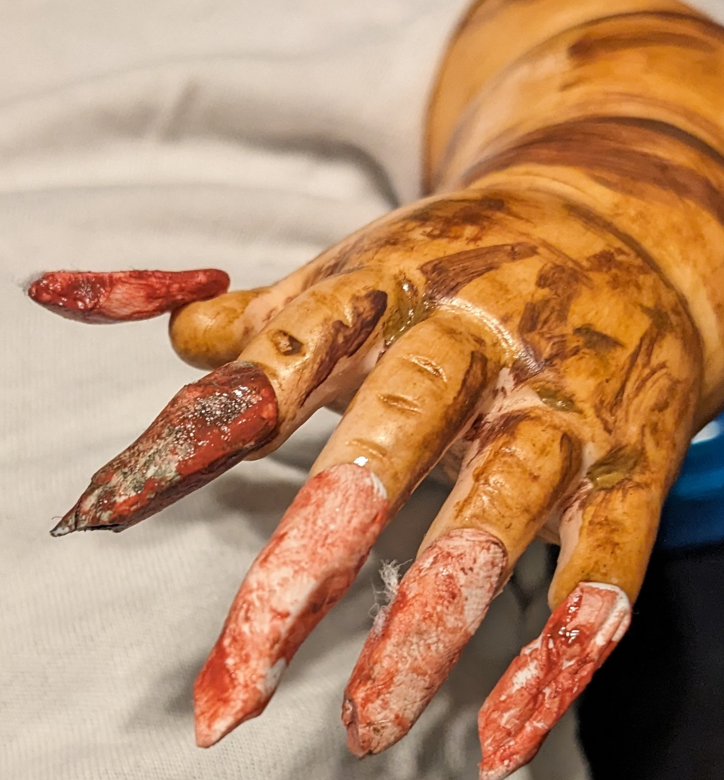 thick, bloody fingernails for Vicky Heyes project